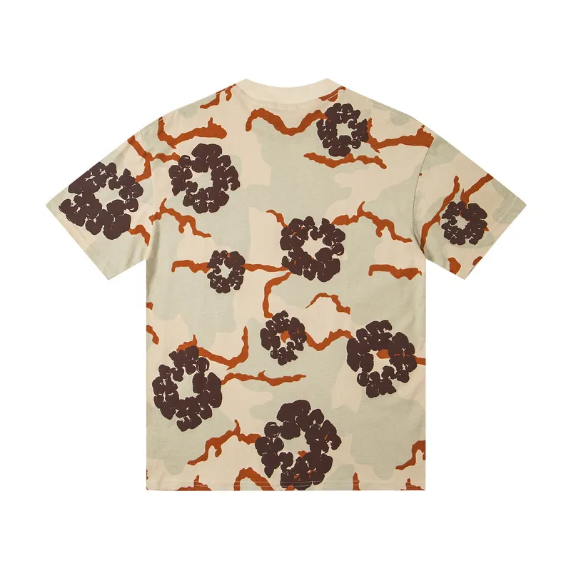D316# ​​Top P132 D317# Pants P136 DENIM TEARS Kapok European and American fashion brand high quality correct version foam flocking camouflage printed short-sleeved suit Color Camouflage blue Camouflage powder Camouflage gray Camouflage apricot Camouflage green Size S-XL
